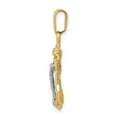 thumbnail image 2 of Finest Gold 14K Two-Tone Mariners Cross Pendant, 2 of 4