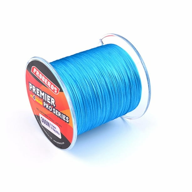 Braided Fishing Line 4 Strands Strong Multifilament PE Braid Wire For  Saltwater 547Yard/500M 25LB Blue