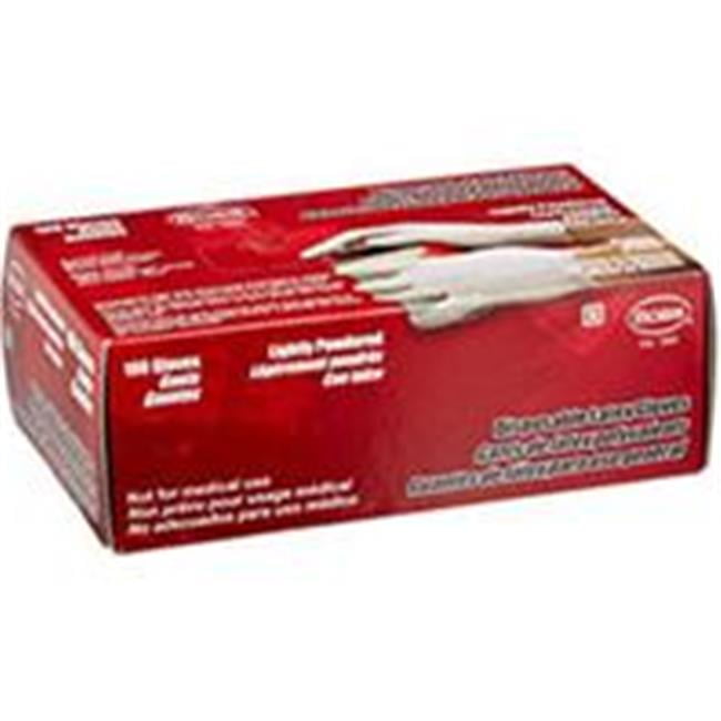 Boss Gloves 1UL0004L Large White Disposable 3MIL Powdered Latex Gloves