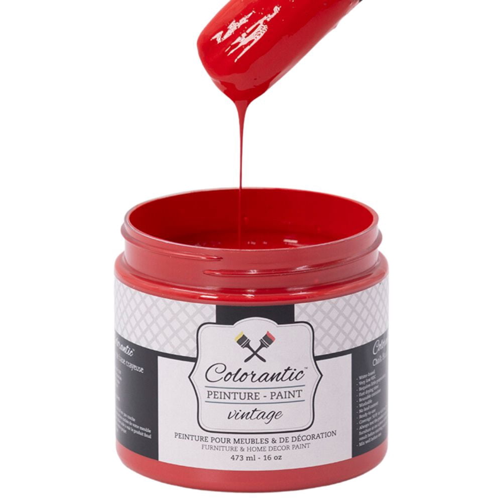 Colorantic | APPLE ORCHARD Chalk Paint Based for Furniture DIY - Multi-Surface All-in-One Craft Paint | RED BARN Home Decor Painting - Gallon (128 oz)