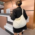 thumbnail image 4 of LinYooLi Quilted Tote Bags for Women Lightweight Quilted Padding Shoulder Bag Down Cotton Padded Large Tote Bags Lattice, 4 of 6