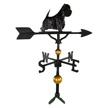 Deluxe Black West Highland White Terrier Weathervane - 32 in.