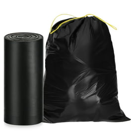 Hefty Steel Custom Fit B Size Drawstring Trash Bags, Black