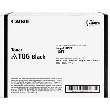 UPC: 0013803317541 | Canon T06 Original Laser Toner Cartridge  Black  1 Each  20500 Pages