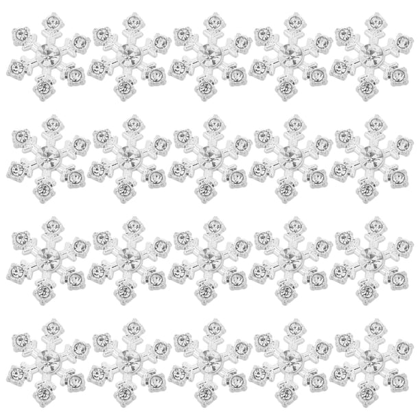 unbranded 20Ud Adornos Copos De Nieve En Aleación Plateada Con Para Manualidades De Y Scrapbooking