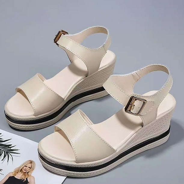 Low wedge hotsell slip on sandals