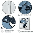 thumbnail image 3 of Designart "Contemporary African Map In Black And Blue" Africa Floater Framed Wall Art Prints, 3 of 5