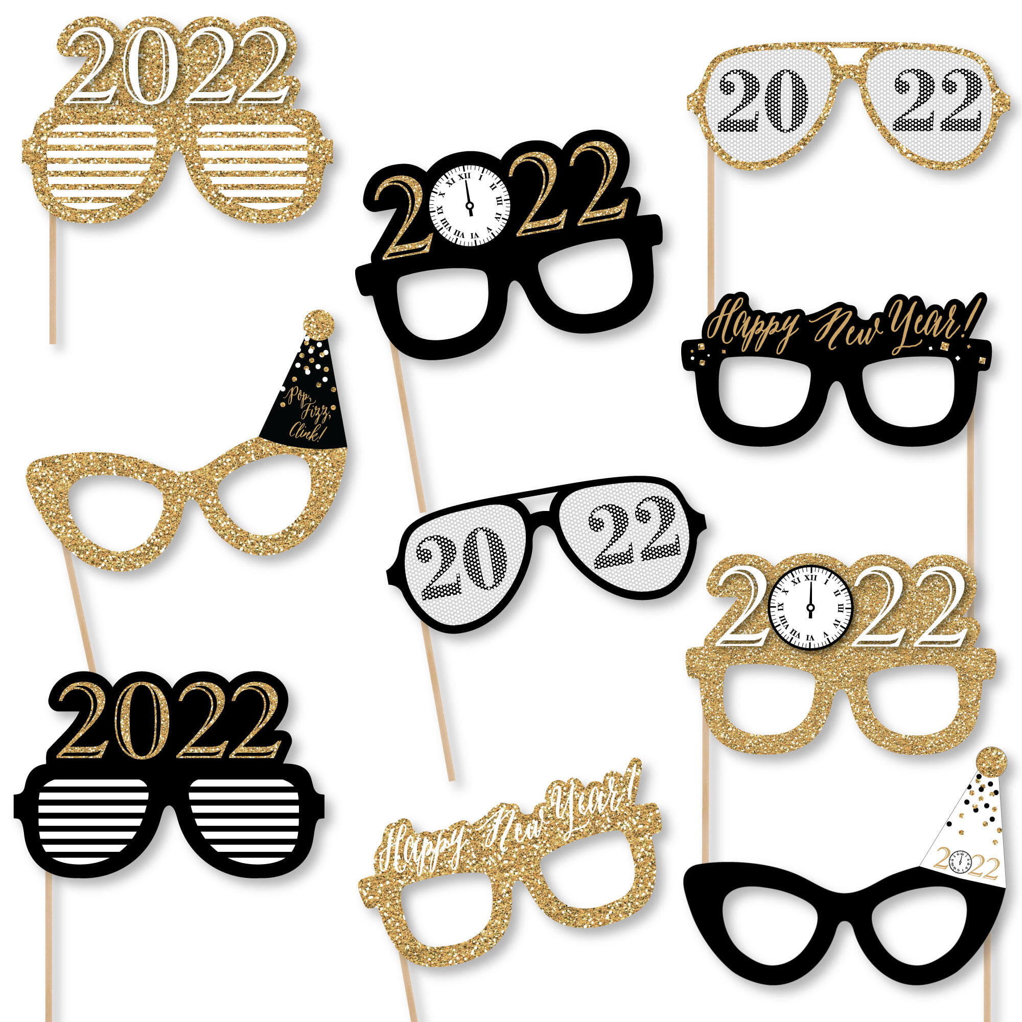 Paper Glasses 2021 Graduation Decoration Eve Party Photo Booth Decor T1P7 
