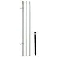 thumbnail image 2 of 10ft Aluminum Flag Pole with Ground Spike - Silver Outdoor Flagpole 3-Section 1-Inch Diameter Silver Finish - Durable Garden Yard Lawn Flags Display, 2 of 2