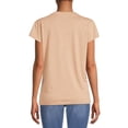 thumbnail image 5 of Nine.Eight Women Casual Loose Fit Basic Cap Sleeve Short Sleeve T-Shirt, 5 of 5