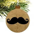 thumbnail image 4 of Curly Mustache Wood Christmas Tree Holiday Ornament, 4 of 6