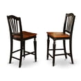 thumbnail image 4 of East West Furniture Chelsea 42" Wood Bar Stools in Black/Cherry (Set of 2), 4 of 4