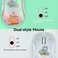 memzuoix LED Rechargeable Wireless Mouse, 9-Color Gradient RGB Light ...
