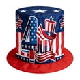 thumbnail image 2 of Luoshdecor Uncle Style Patriotic Top Hat with Flag Print, 4th of July Party Hat Independence Day Costume Headwear for 250th Anniversary, Independence Day, 2 of 7