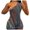 A, variant on One Piece Jumpsuits for Women Casual Strap Oblique Shoulder Striped Printed Short Sleeves Slim Fit Workouts Tank Tops 2025 One Piece