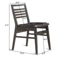 thumbnail image 3 of Patiojoy Set of 2 Dining Side Chairs Wood, PU, Sponge, 3 of 10