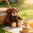 thumbnail image 4 of Teddy Bear Plush Doll with Striped Bow Tie Cute Furry Stuffed Animal Toy for Home Decor Gift Idea Comforting Companion Decorative Toy, 4 of 6
