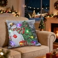 thumbnail image 6 of Loespoir Christmas LED Pillows, Holiday Gifts with Flashing Lights, Printed Sofa Pillows with Two Mode Switching, LED Effects, for Decor, Gifting, and Party Fun(A), 6 of 6