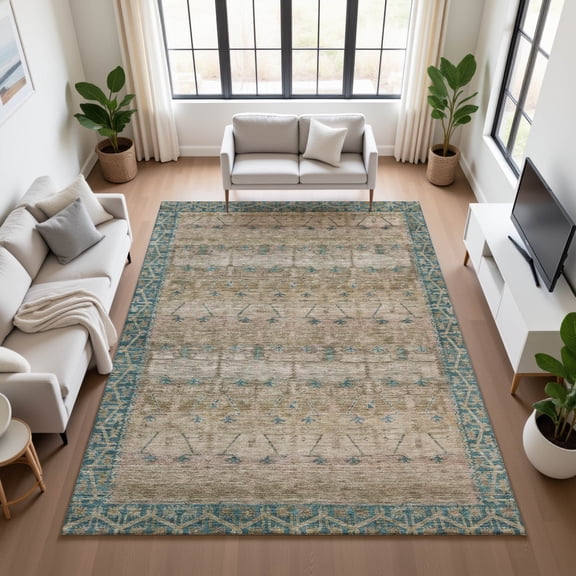 Addison Rugs Chantille Indoor/Outdoor Transitional Global Brown Machine Washable Rectangle Rug, 10' x 14'
