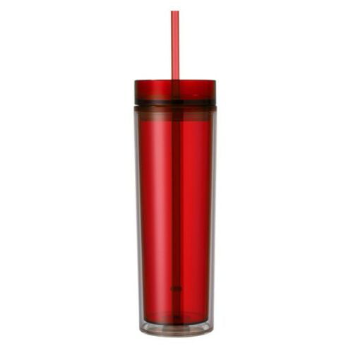 Acrylic 16 Ounce Tumblers with Straw One Tall Skinny Tumblers 