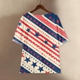 thumbnail image 4 of Women's 250th Anniversary USA Shirt Mid Sleeve Independence Day Top 4th of July Shirts America 250 Merchandise Loose Star Print Tee, 4 of 5