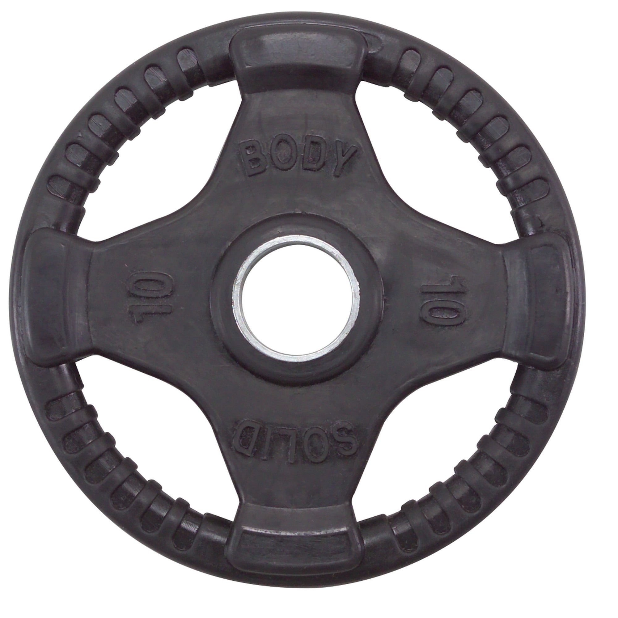 Body Solid OSR140 - 140 lb. Olympic Rubber Grip Weight Plate Set with 6'Olympic Black Bar