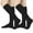 2PC Black, variant on 2 Pairs Zipper Pressure Compression Socks Stockings Leg - Open Toe Knee High - 20-30 mmHg - Circulation, Varicose Veins, Swollen Legs, Zipper