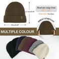 thumbnail image 4 of FZ FANTASTIC ZONE Mens Winter Warm Beanie Hats Knitted Slouchy Skull Caps with Fleece Lined for Women Men Cold Weather Brown, 4 of 6