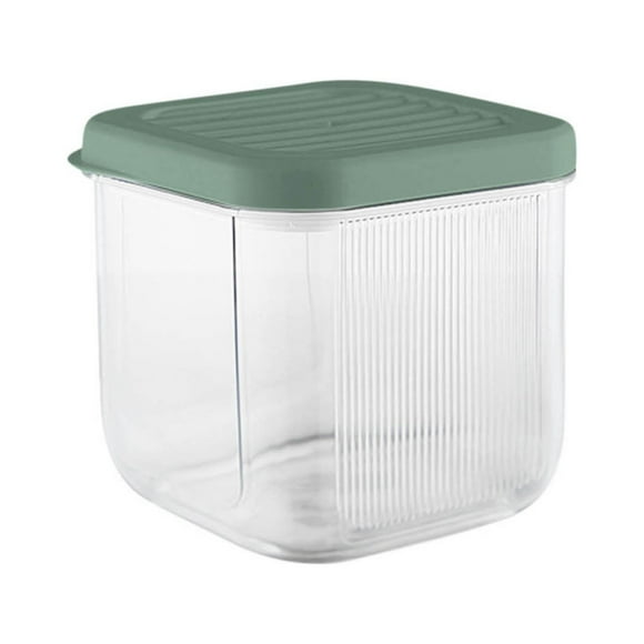 Recipiente hermético para almacenar alimentos, cereales, frutos secos y té. Caja de almacenamiento de cocina sellada con amplia abertura para facilitar la limpieza. Organizador de plástico apilable