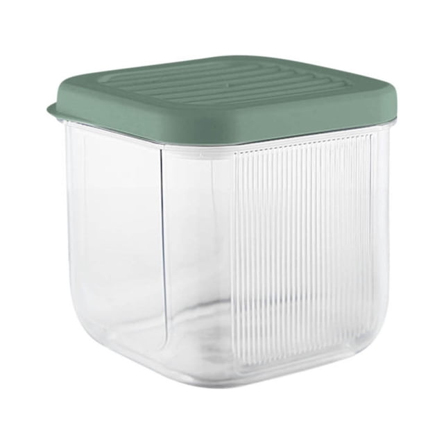 Bigersell Food Storage Containers with Lids Plastic Food Containers for Cereals, Rice, Flour and Sugar Containers Stackable Kitchen Storage Containers Pantry Organizers Green One Size