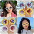 thumbnail image 3 of Kids Daisy Sunglasses Flower Round Sunglasses for Toddler Funny Sunglasses Party Child Beach Party Eyewear, 3 of 6