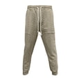 thumbnail image 1 of Zszcpp Work Pants Men Autumn Winter Comfortable Solid Color Jacquard Drawstring Pencil Tapered Lounge Trousers Casual Trouser, 1 of 9