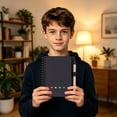 thumbnail image 5 of Spiral Notebook with Pen 4.7 x 5.9in Black Pocket Steno Pad Lined Journal Notebook with Sticky Notes Index Tabs Mini Notebook for Business Use, 5 of 5