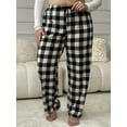 thumbnail image 2 of LANBAOSI Women's Pajama Pants Plus Size Comfy Fleece Plaid PJ Pants for Sleep Size 1XL, 2 of 8