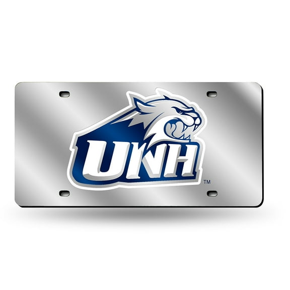 New Hampshire UNH Wildcats Mirrored Laser Cut License Plate Laser Tag