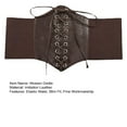 thumbnail image 7 of sunsanly Women Elastic Corset Adjustable Lace-up Wide Belt Faux Leather Slimming Body Waistband Dress Shirt Decoration, 7 of 7