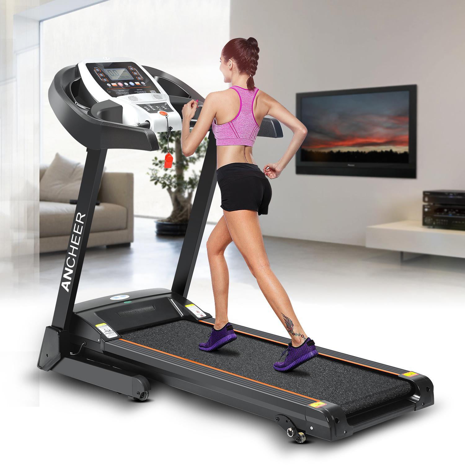 Details about   ANCHEER Electric Treadmills Folding Home Walking Running Machine W LCD B t e 37 