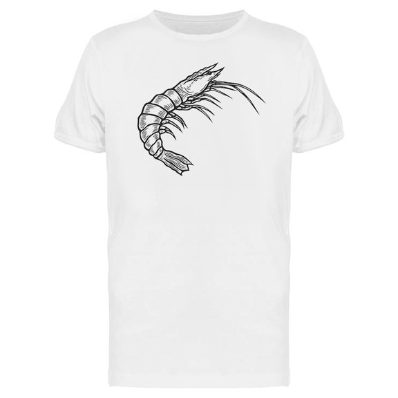 Hand Drawn Marine Shrimp Tee Men's -Image by Shutterstock