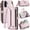 Pink, variant on Crossbody for Samsung Galaxy A17 Case Wallet【RFID Blocking】with 10-Card Holder Zipper Bills Slot, Soft PU Leather Magnetic Shoulder Wrist Strap for Samsung Galaxy A17 Wallet Case Women