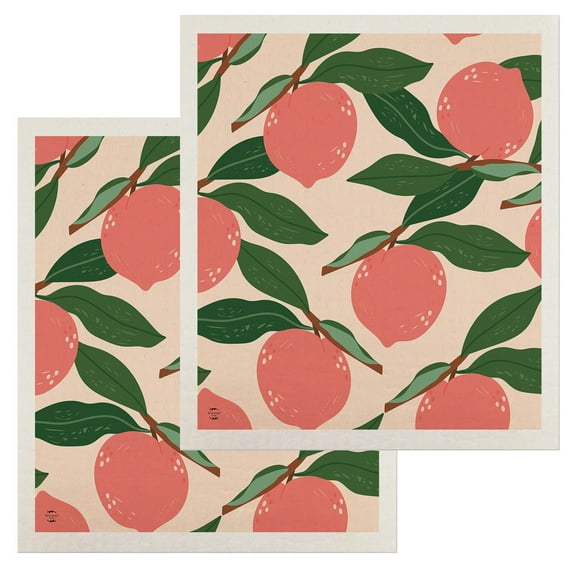 Briarwood Lane Pink Citrus Swedish Dishcloth (2-pack)