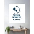thumbnail image 2 of We Hear You - Proud Speech Therapist Gift Poster Wall Art, Modern Wall Decor, 24x36 UNFRAMED, 2 of 3