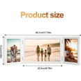 thumbnail image 2 of UniVerse  3 Picture Frame, 3.5x5 & 5x8 Triple Folding Hinged Photo Frames, Rustic Wood Desk Family Photo Collage Stand Vertical on Tabletop for Birthday Family Lover Gift (White), 2 of 14