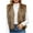 Brown-1, variant on Womens Oversized Faux Fur Vests Fuzzy Warm Open Front V Neck Sleeveless Fluffy Cropped Winter Coats Outerwear
