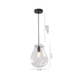thumbnail image 4 of Design Living 1-Light D7.87" Clear Dented Jar Pendant Light with Black Hardware, 4 of 6
