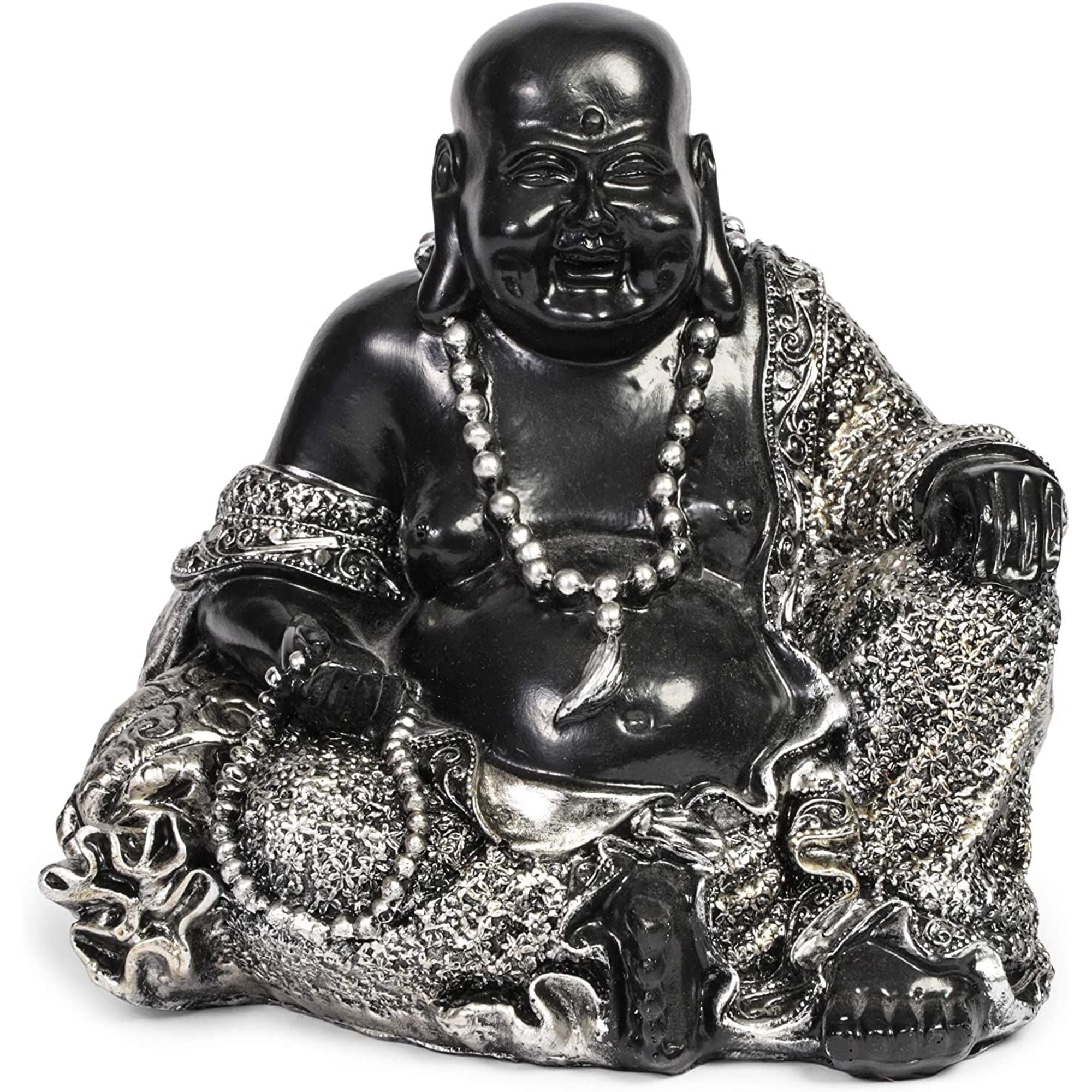 7" Sitting Laughing Buddha Statue Figurine, Lucky Happy Buddha for Home