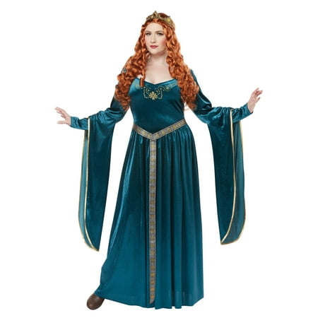 Lady Guinevere Plus Size Costume (Teal)