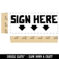 thumbnail image 2 of Sign Here Arrows Teacher Student School Self-Inking Rubber Stamp Ink Stamper - Black Ink - Small 1-1/2 Inch, 2 of 7