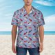 thumbnail image 2 of Fotbe winter Dachshund Camisa Hawaiana para Hombre Unisex – Camisa Casual de Verano con Botones de Manga Corta de Algodón y Lino,XX-Large, 2 of 7