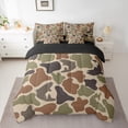 thumbnail image 2 of Manfei Fishing Hunting 7pcs Bedding Comforter Set,Abstract Camouflage Queen Bedding Sets Super Cozy,Brown Green Queen Sheet Sets,Microfiber Teens Bedroom Decor,Reversible, 2 of 8