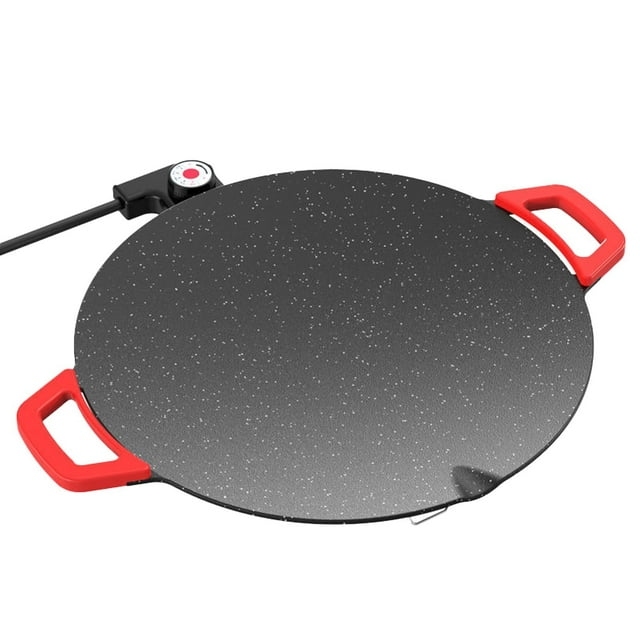 Barbecue Grill, Ongmies Korean Household Electric Baking Pan Roast Round Plug Electric Baking Pan Meat Pan Barbecue Oven Non Stick Stone Frying Pan 1350W and 220V, Baking Trays & Trays, 1X Baking Tray